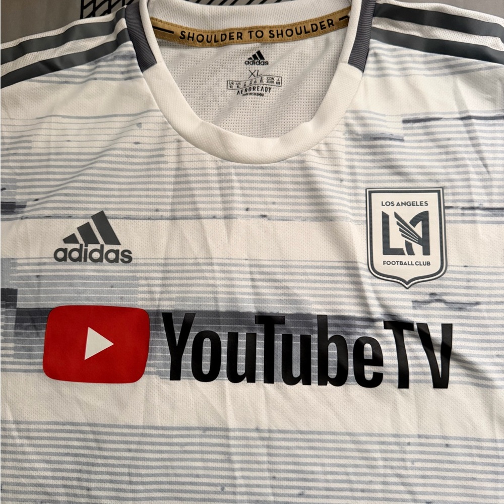 Adidas LAFC White and Gray Soccer Jersey